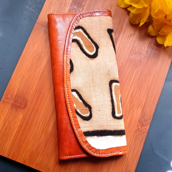 1PC Beautiful African Mudcloth Leather Wallet - Picture 10 of 16